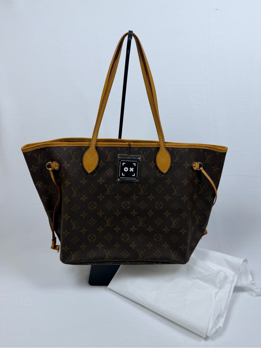 Louis Vuitton Monogram Neverfull MM Tote Bag Brown Vachetta Leather Authentic - Picture 2 of 16